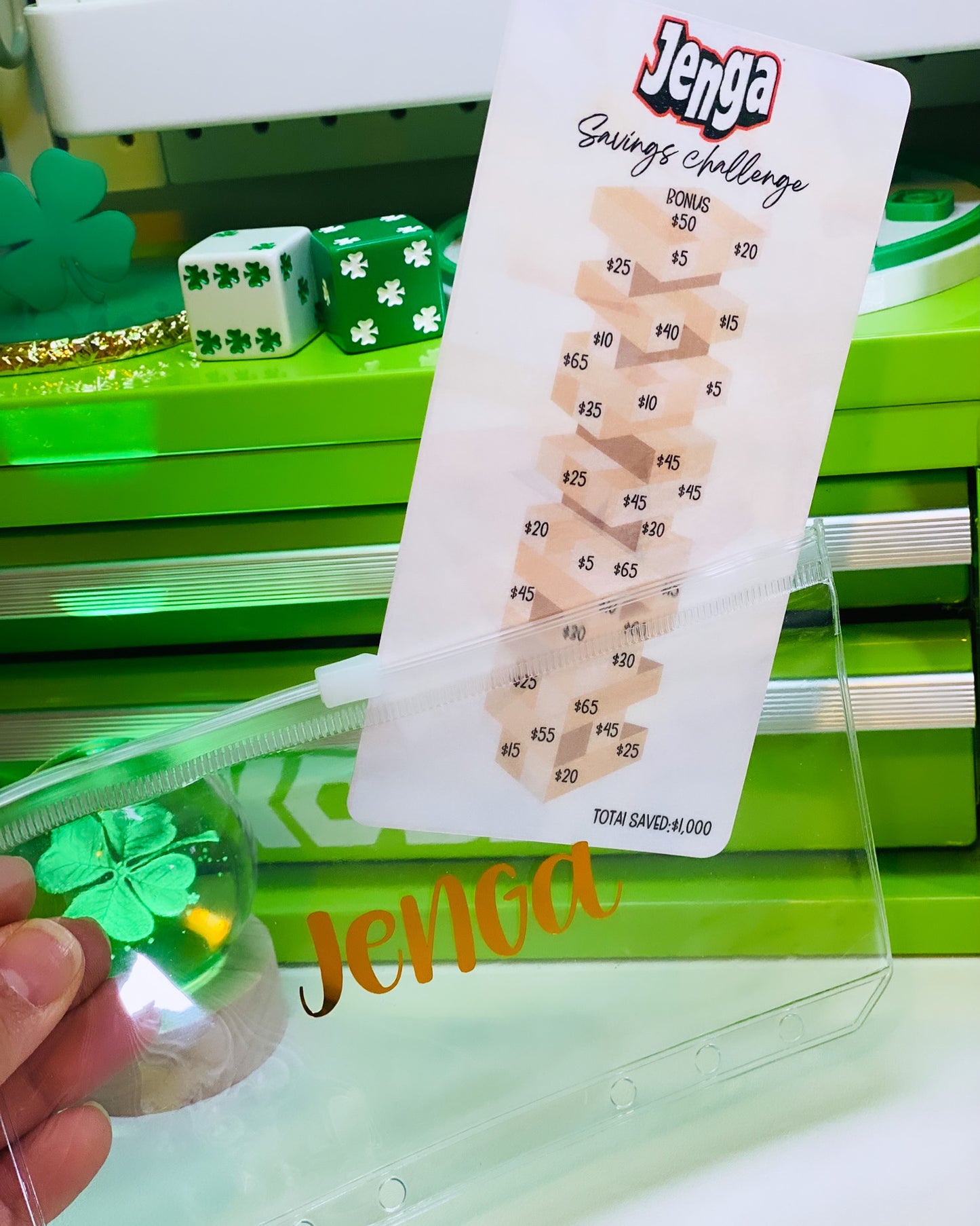 Jenga Game Savings Challenge Bundle