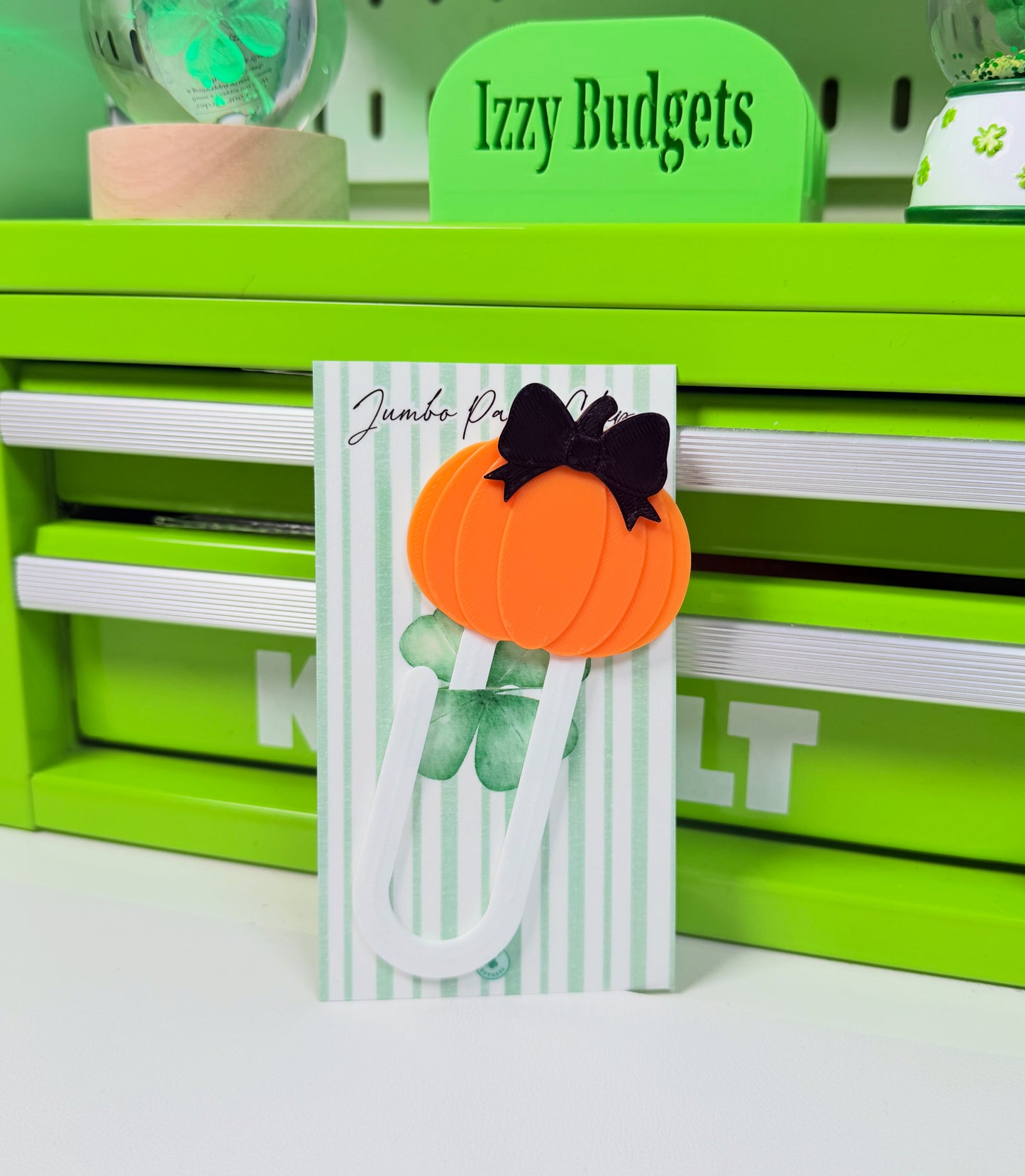 Pumpkin with black bow Paperclip