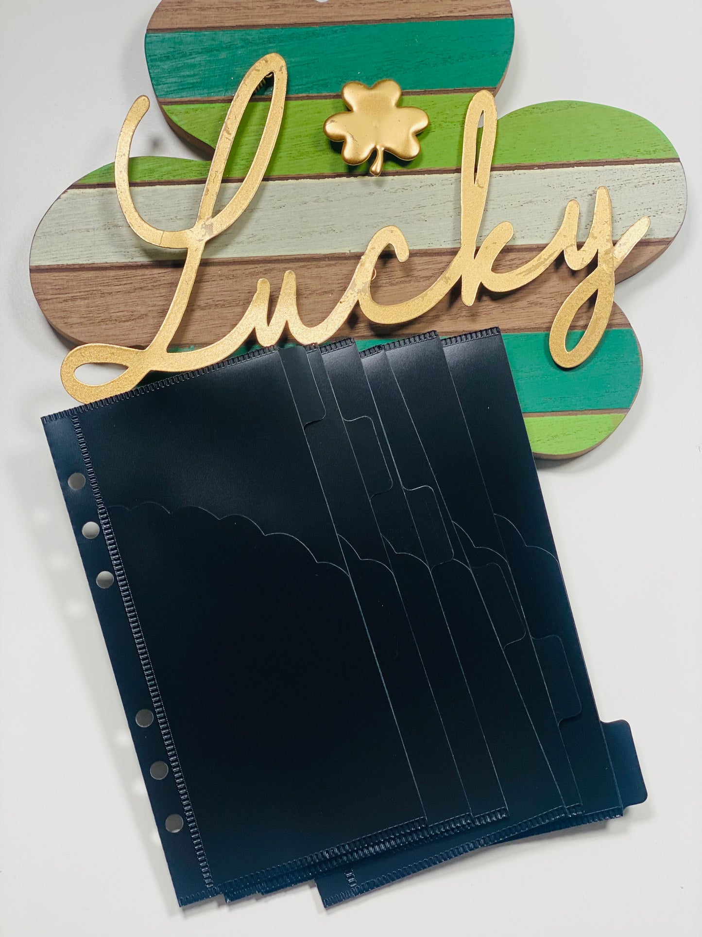 A6 Scalloped Double Pocket PVC Cash Envelopes (Set of 6)