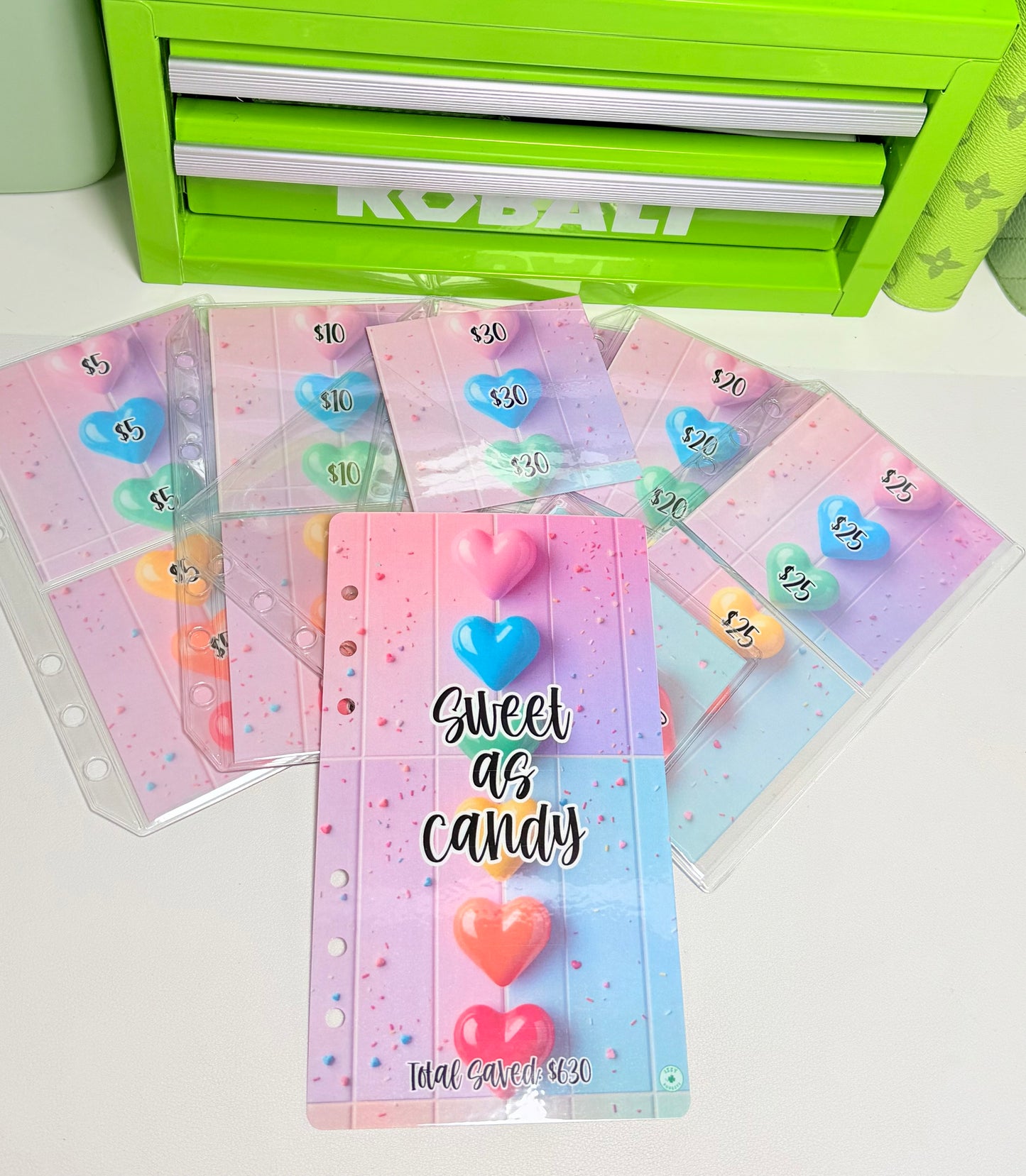 A6 Sweet as Candy Savings Challenge Inserts Bundle