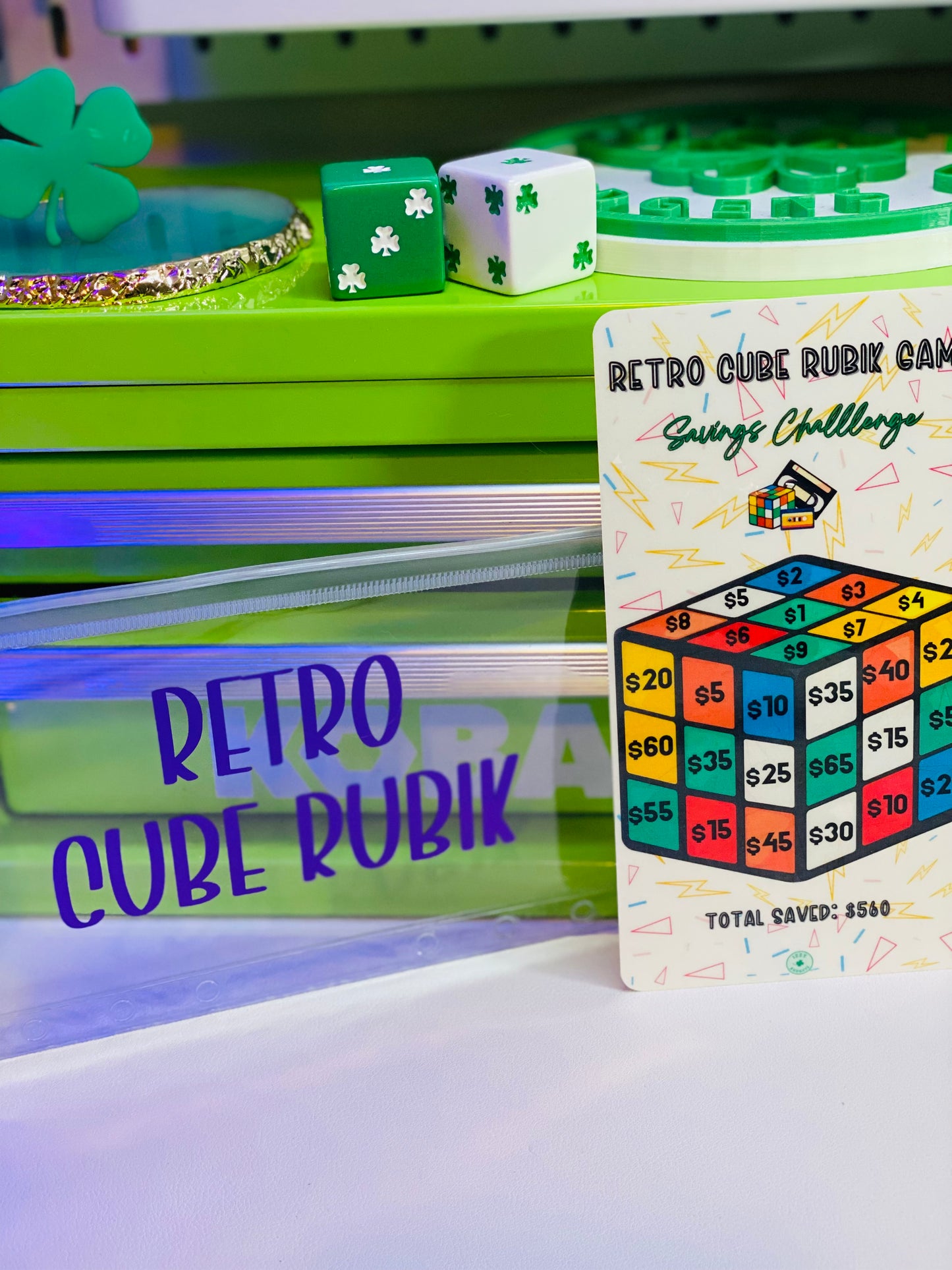 Retro Cube Rubik Game Savings Challenge Bundle