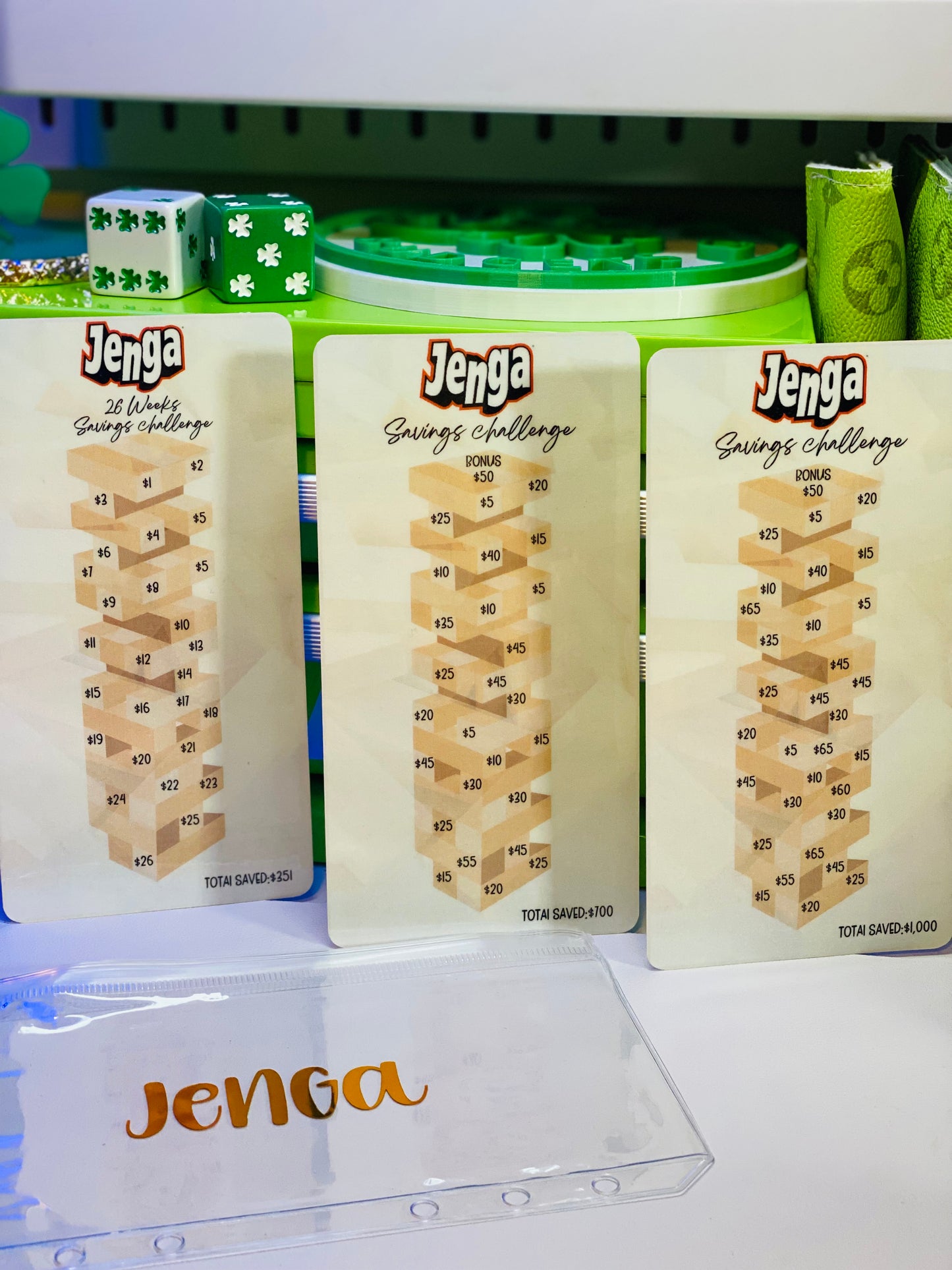 Jenga Game Savings Challenge Bundle