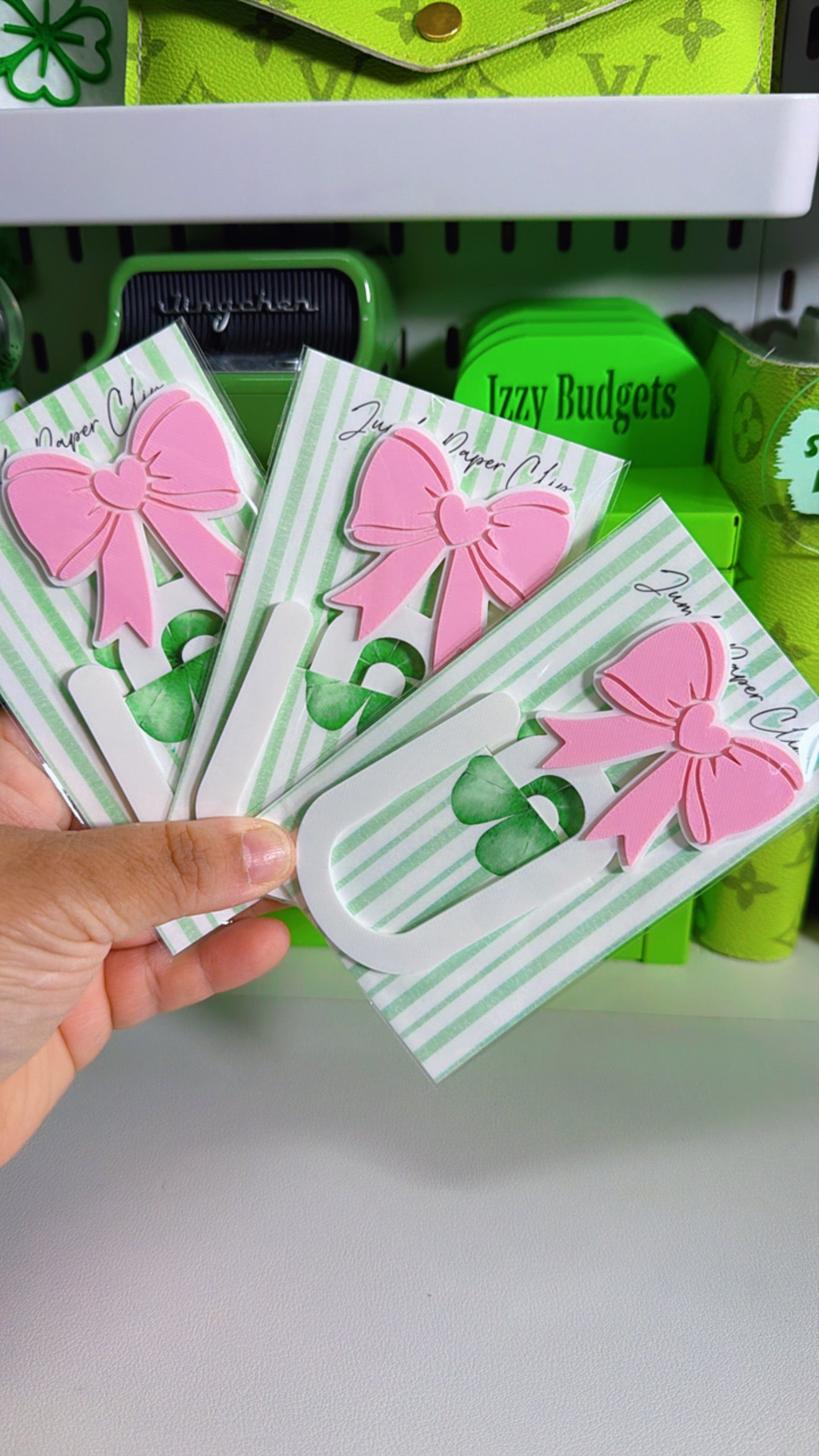 Bow with a Heart Jumbo Paper Clip