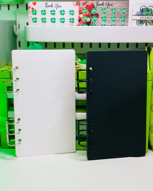 A6 Matte Black or White Acrylic Binder