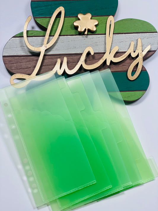 A6 Scalloped Double Pocket PVC Cash Envelopes (Set of 6)