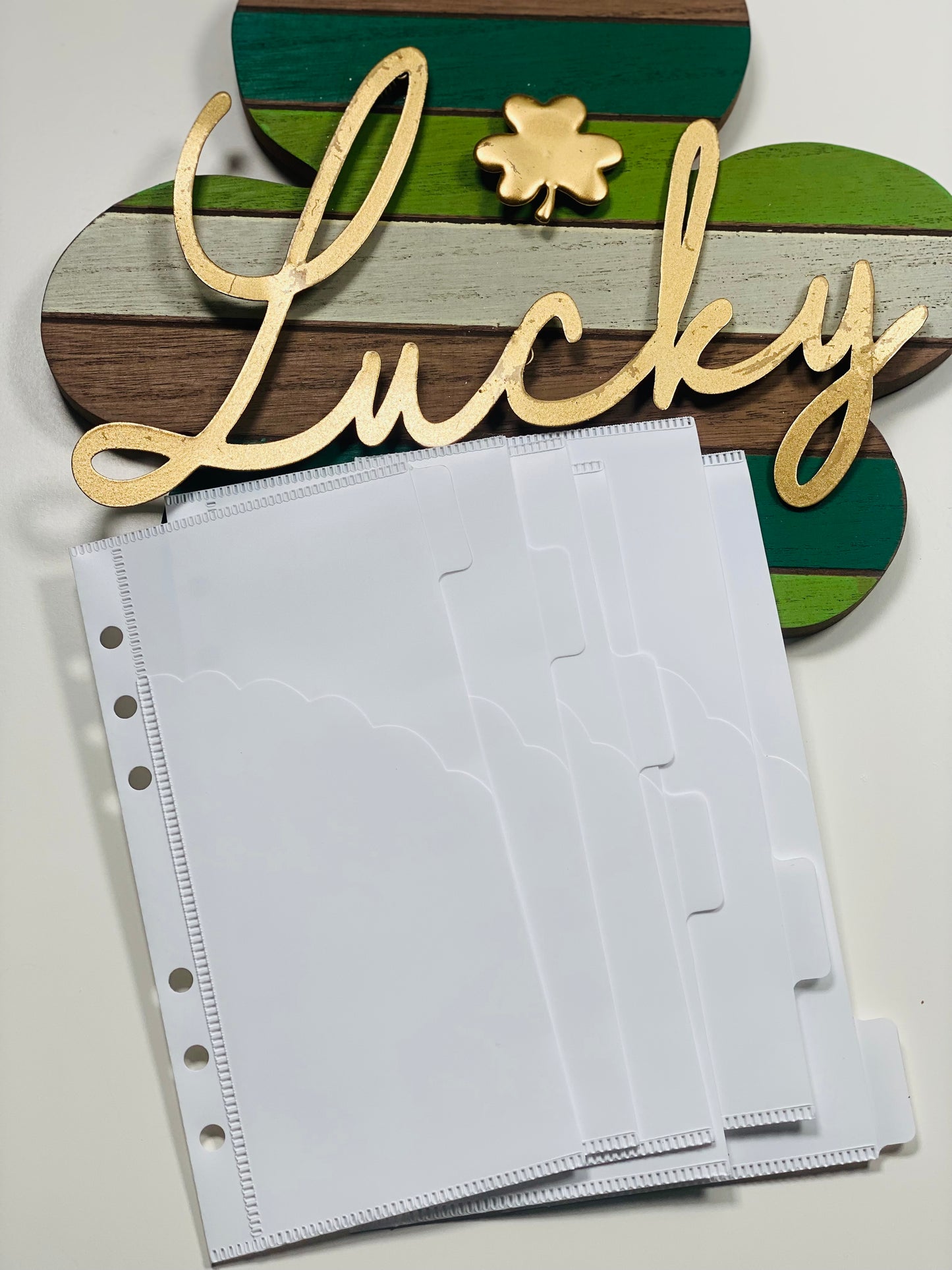 A6 Scalloped Double Pocket PVC Cash Envelopes (Set of 6)