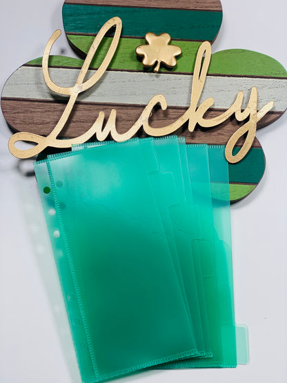 A6 Scalloped Double Pocket PVC Cash Envelopes (Set of 6)