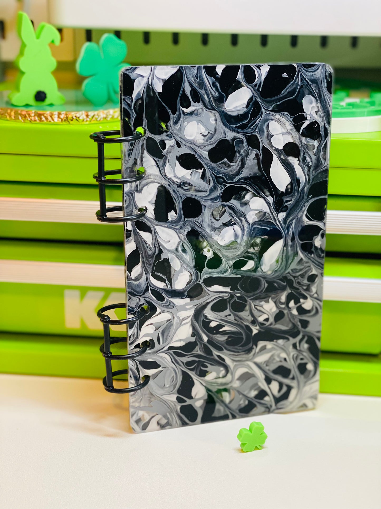 Black Swirl Acrylic Binder